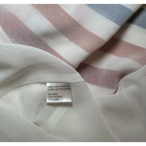 COLOR ME COURTNEY Taira Wrap Colorful Striped Midi Dress‎ SIZE MEDIUM - Picture 10 of 12